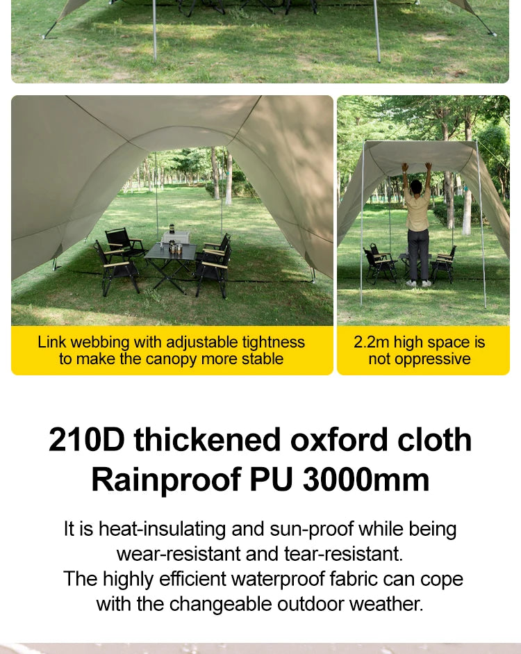 UPF50+ Lycra Beach Tent, Portable Sunshade Canopy with Sandbag Anchors, Windproof Outdoor Shelter for Camping, Fishing & Picnic