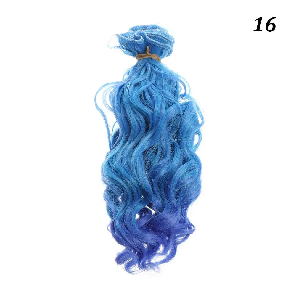 15*100cm Fashion Mini Tresses Doll Hair 1/6 1/4 1/3  High-Temperature Curly Wigs Screw Periwig Toy Toupee Kids Gifts Accessories