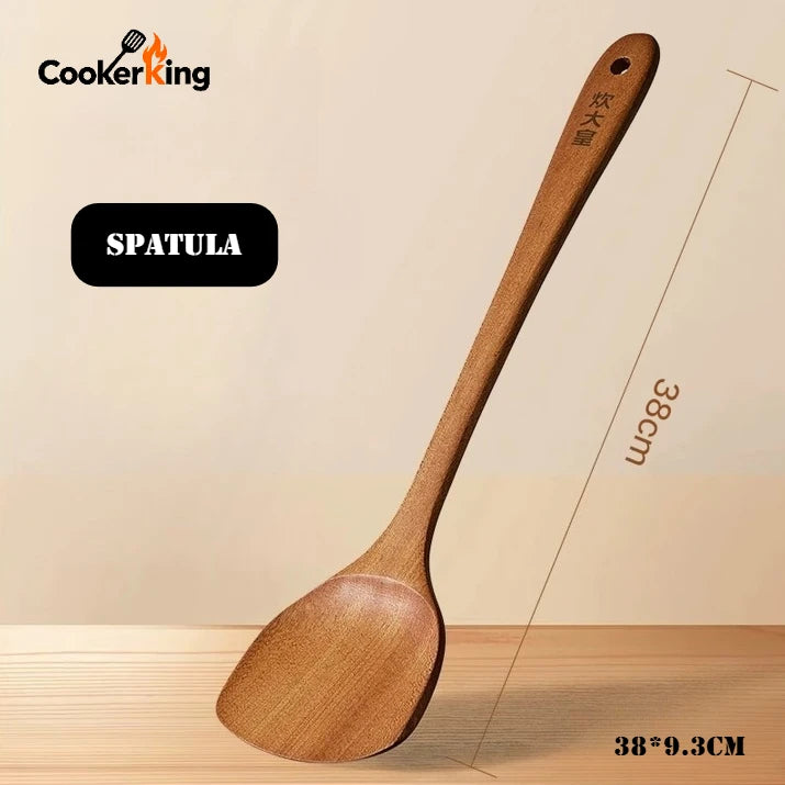 COOKER KING 3in1 Cooking Tool Set Ebony Spatula and Spoon for Family Kitchen Kitchenware Exquisite Kitchen Gift Kitchen tools