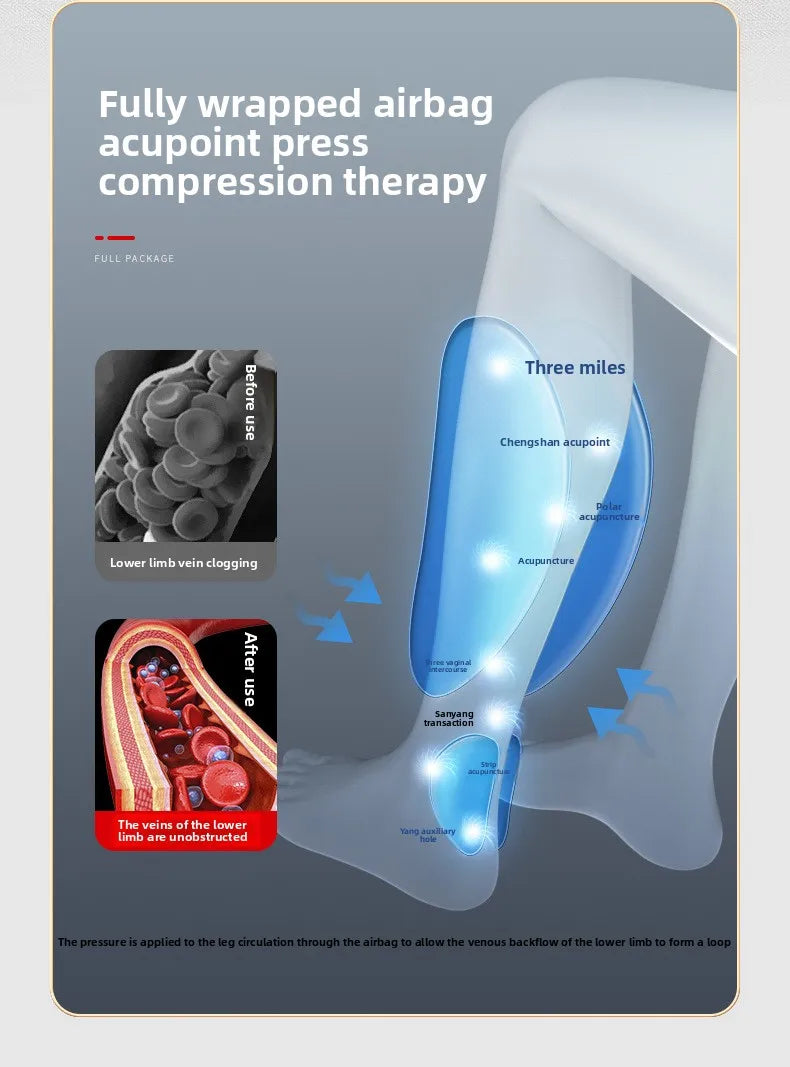 Calf massagerleg air pressure, thigh massager, electric air wave compression, airbag vibration, charging, leg beauty instrument