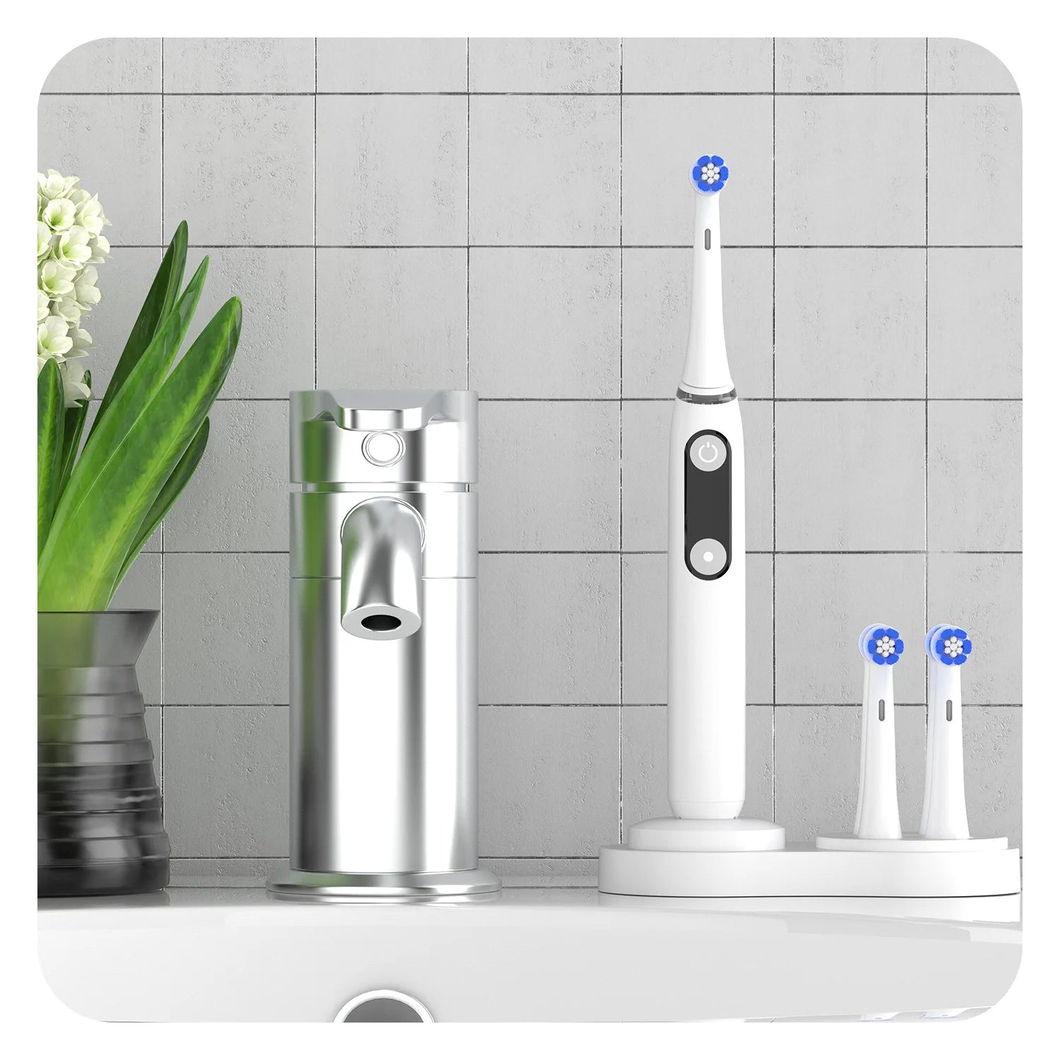 Toothbrush Holder and Charger Base for Oral B iO Series & EB Round Head Series Electric Toothbrush , Toothbrush Storage Bracket