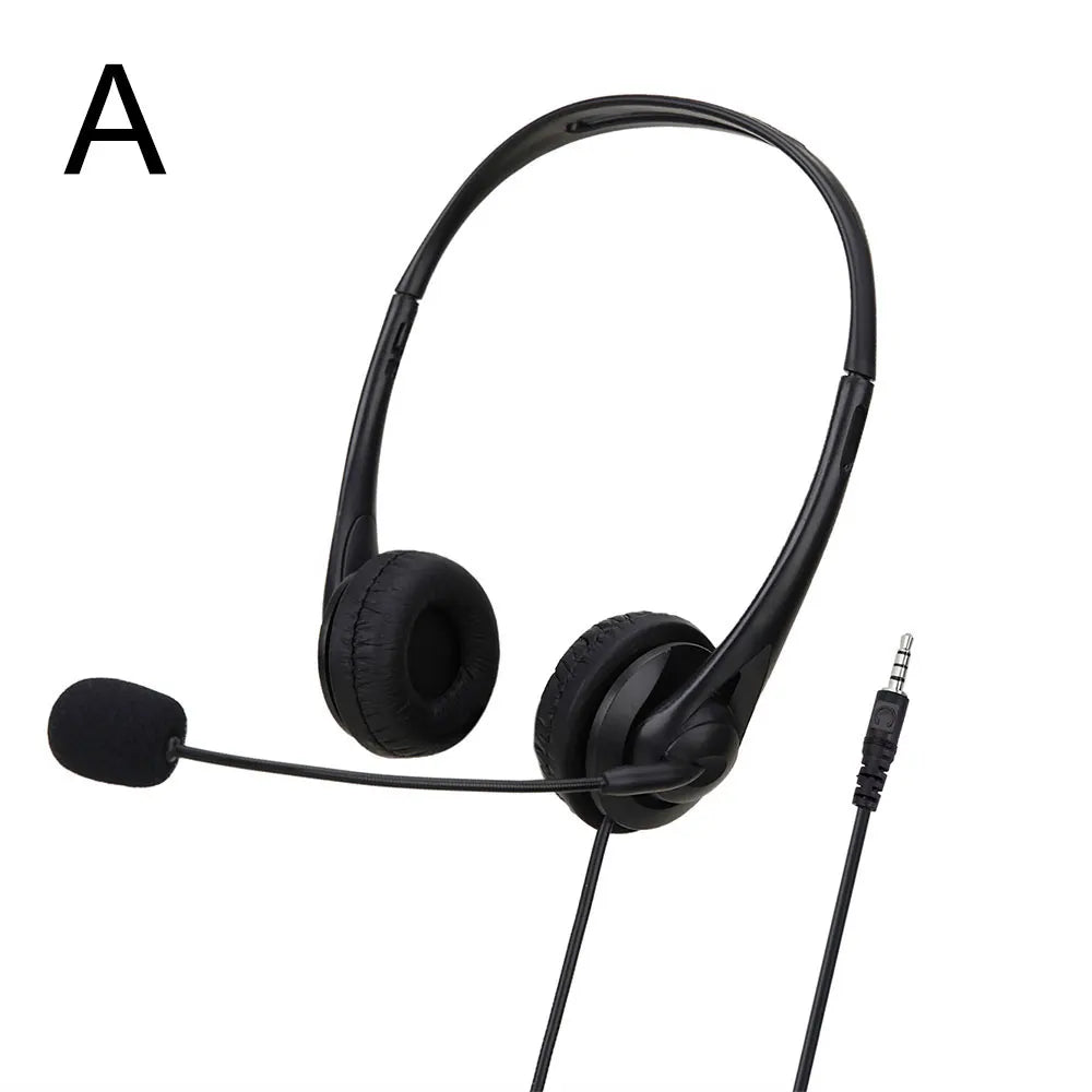 3.5mm/USB Computer Headset with Noise Cancelling Microphone Chatting Network Teaching Video Conferencing Stereo Wired Headset