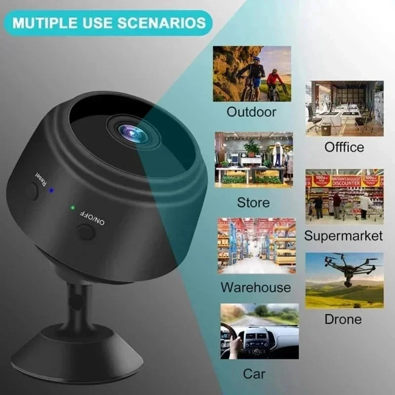 Mini WiFi Camera 1080P HD Wireless Security Cam Indoor Night Vision Motion Detection for Home Pet Surveillance