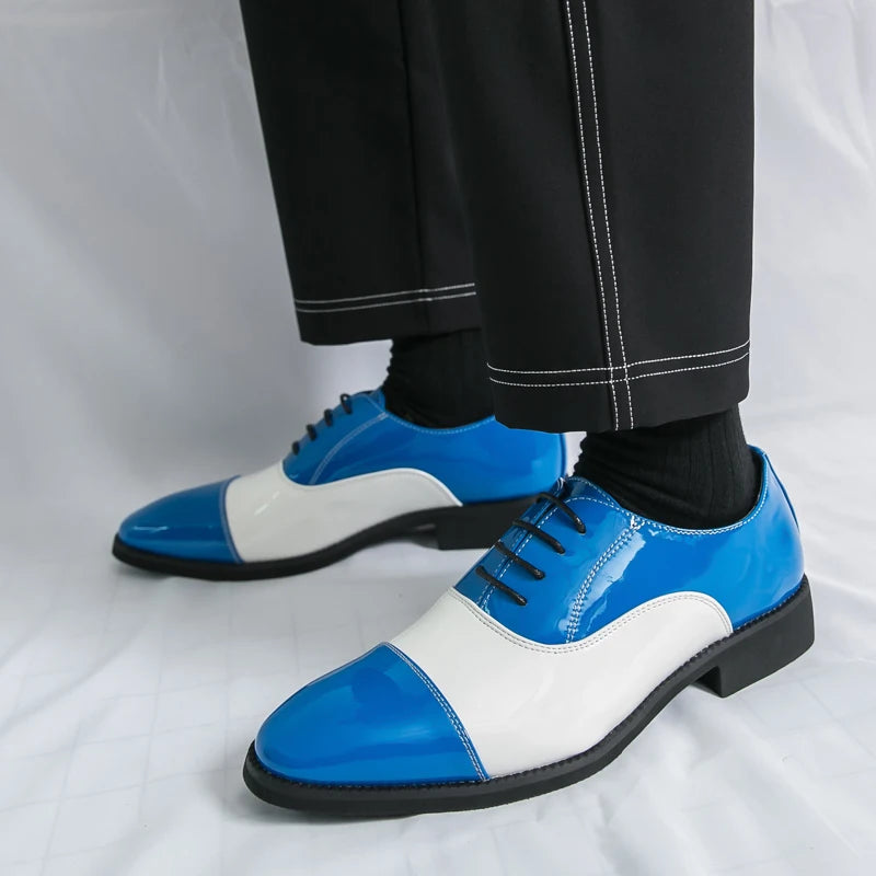 Men Leather Casual Oxford Shoes Retro Comfortable Platform 2026 New British Style Lace-Up Business Shoes Slip-on Outdoor Shoes