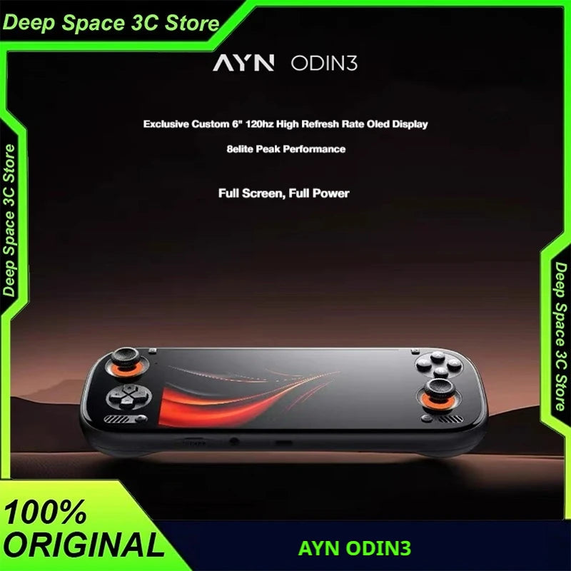 In Stock AYN Odin3 Handheld Game Players 6Inch 1080P 120Hz AMOLED Screen 8000mAh Hall-Effect Joystick/Trigger Game Console