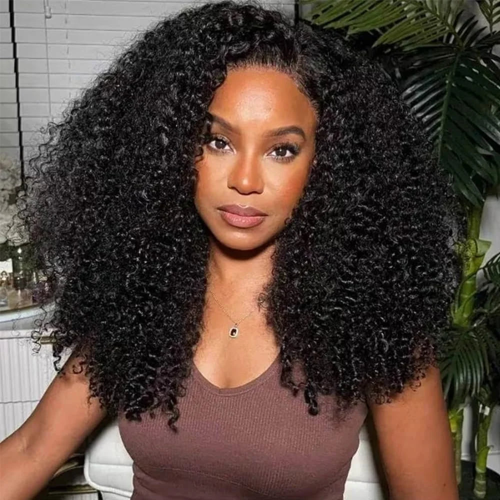 Kinky Curly Lace Front Wig 13x4 Lace Front Wigs Human Hair PrePlucked Kinky curly Human Hair Wig Human Hair Wig For Black Women