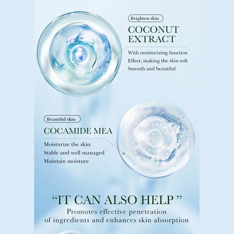 400ml of Gentle Coconut Shower Gel, Rich in Coconut Extract, Coconutamide Mea and Other Ingredients, with a Rich Coconut Scent, Long-Lasting Fragrance after Use, Light Foam Like a Cloud, Both Dense and Delicate, It Can Moistu
