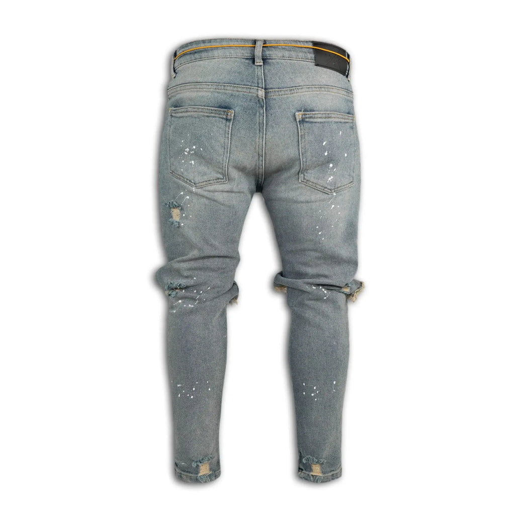 New 2026 Ripped Hole Jeans for Men Hip Hop Cargo Pant Distressed Denim Jeans Skinny Men Clothing Full Length Slim Trousers Male