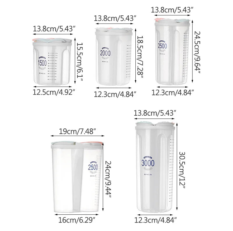 Kitchen Storage Box Food Storage Box Kitchen Supplies Grain Storage Tank  Transparent Organizers Moisture-Proof Sealed Cans