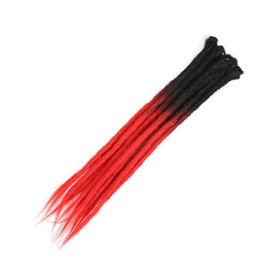 Synthetic Handmade Dreadlocks Hair Extensions Natural Braiding Hair For Black Women Crochet Hair Ombre Colored Crochet Braids