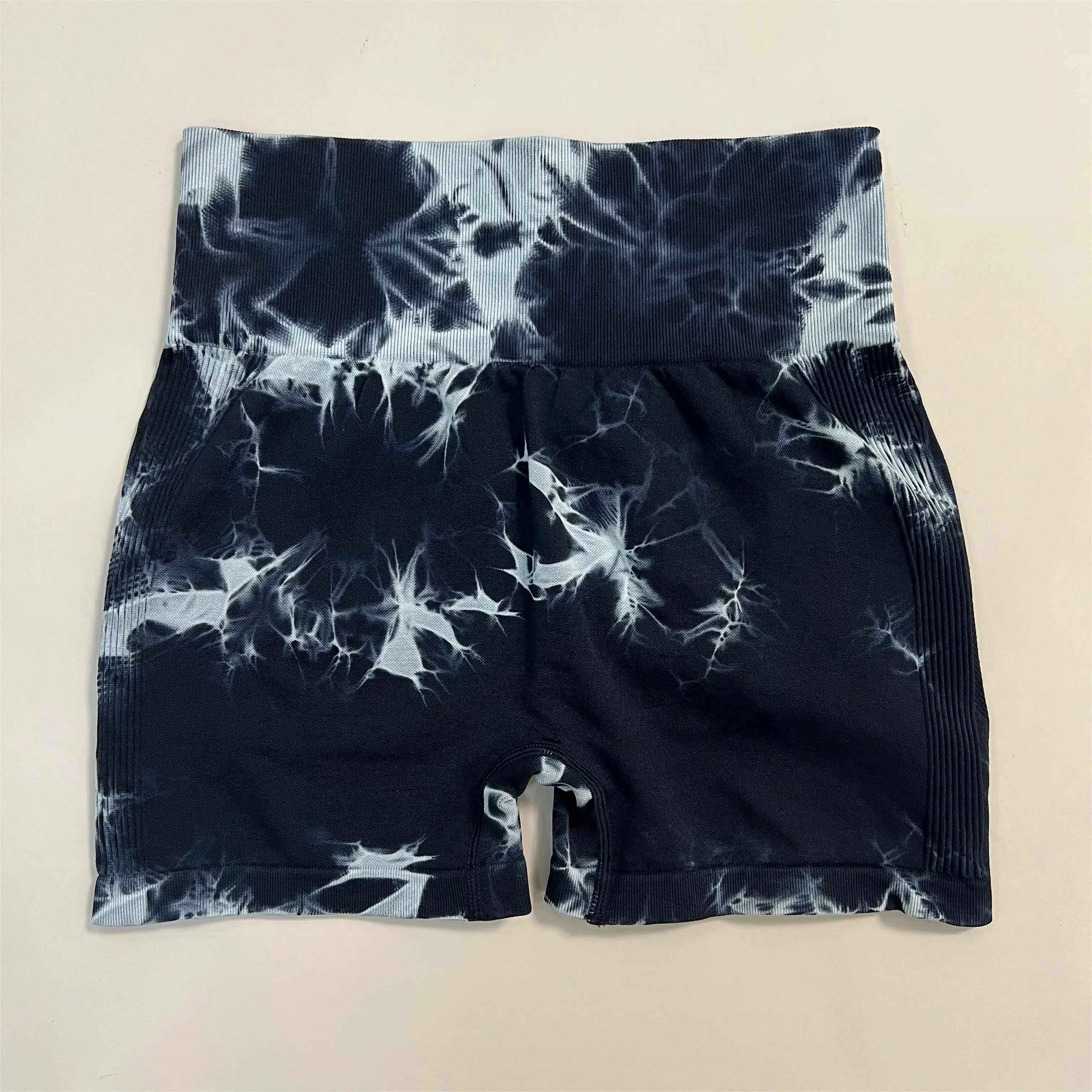 Women Gym Tie Dye Scrunch Shorts Fitness Seamless Nylon High Waist Sports Leggings Stretch Yoga Pants Workout Running Tights
