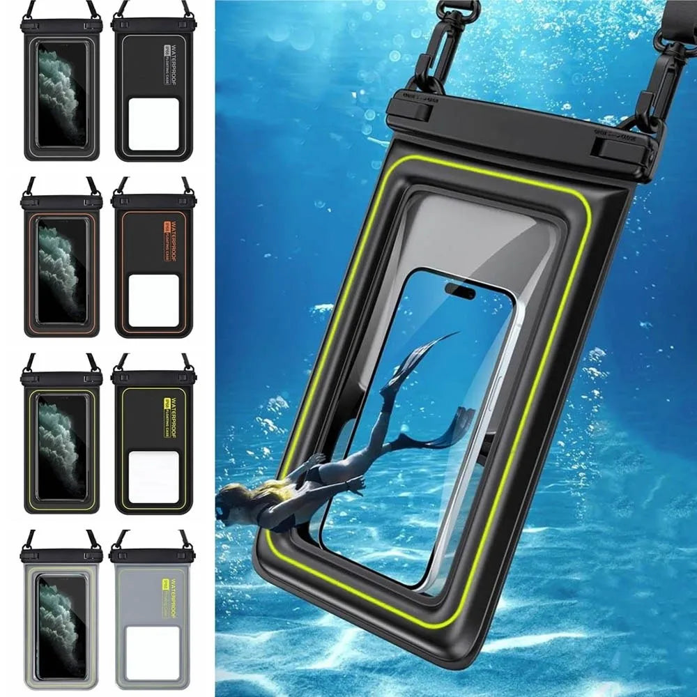 Touch Screen Waterproof Phone Bag Transparent PVC Mobile Phone Waterproof Bag Underwater Dry Universal