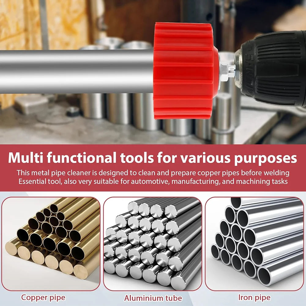 3/9/15Pcs metal pipe/copper pipe cleaning brush, grinding/rust removal tools,copper wire/stainless steel drilling cleaning brush