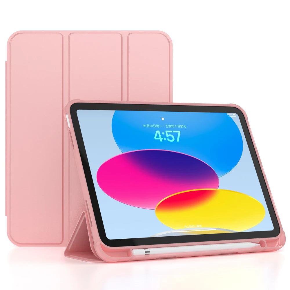 For iPad 10 10th Generation Case with Pencil Holder Silicone Back Cover For iPad Pro 11 Air 5 10 9 10 2 9th 10th Gen 2022 A2696