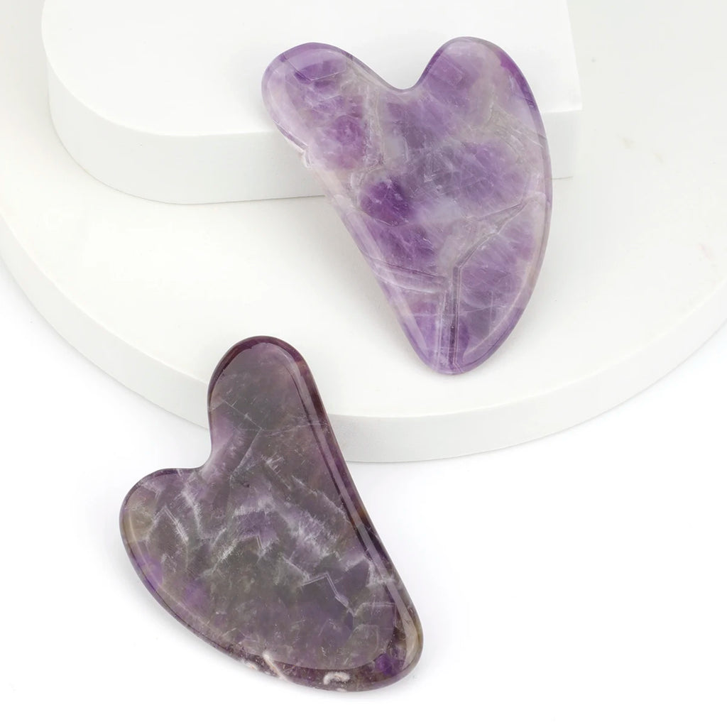 Guasha Massage Natural Stone Jade Scraper Facial Gua Sha SPA  Neck Massager for Face Lifting Wrinkle Remover Beauty Healty Tool