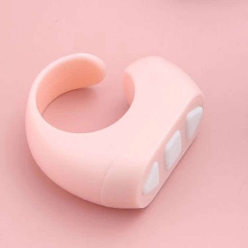 Mini Fingertip Phone Bluetooth Remote Control for Tiktok Short Video Flip Page Liking Device Ring Selfie Device Take Photo Video