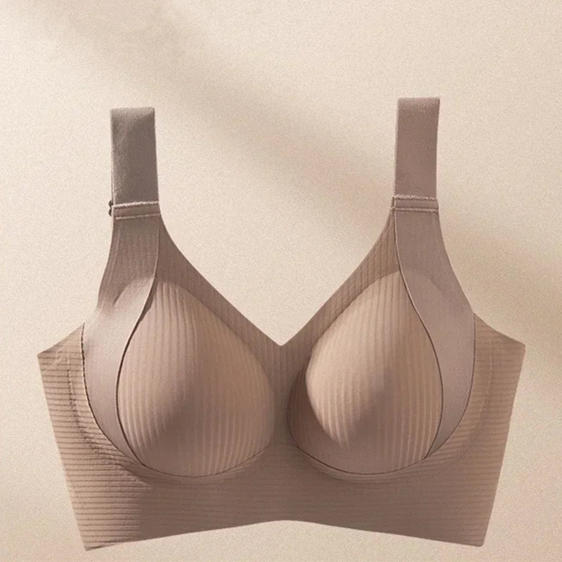 3 Packs Wireless Push Up Bras for Women Soft Comfortable Seamless Ribbed Bralette  Adjustable Straps  No Underwire