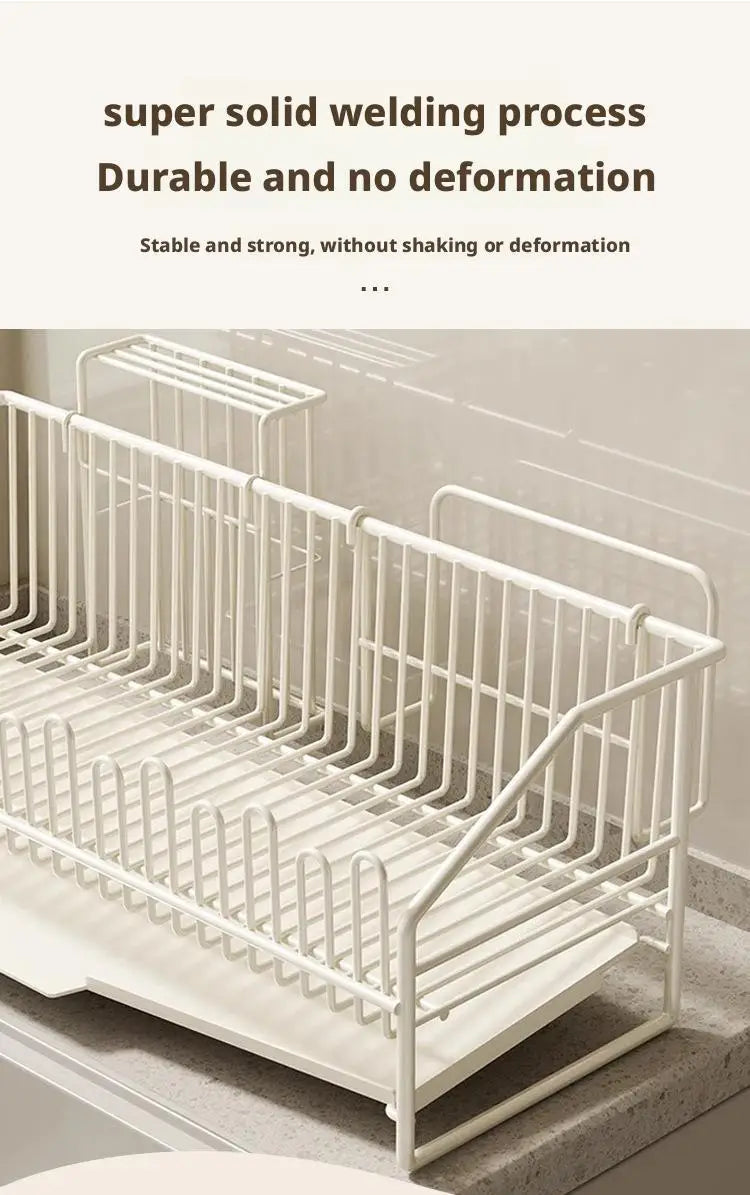 Kitchen Drain Dish Rack Holder Sink Countertop Bowl Chopstick Cutlery Storage Basket Dishes Organizer Hanger Draining Shelf
