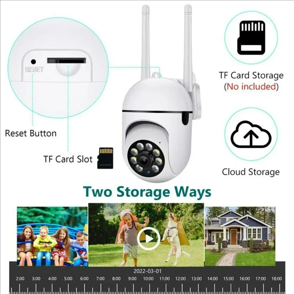 Wireless 1080P HD Indoor/Outdoor Wireless security camer, Color Night Vision, 2-Way Audio, 360° Pan/Tilt/Zoom