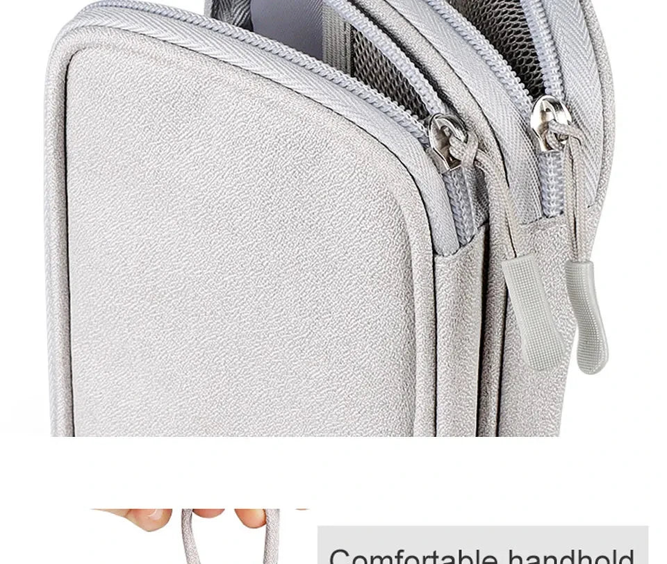 Travel Portable Digital Product Storage Bag Waterproof Double Layer Case for USB Data Cable Organizer Portable Tech Gadget Pouch
