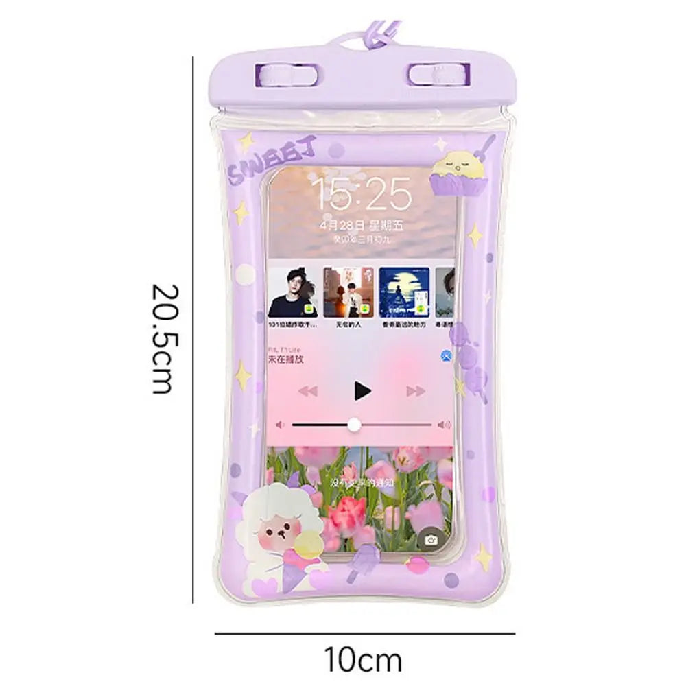 Waterproof Cartoon Phone Pouch Drift Diving Swimming Bag Underwater Dry Bag Case Cover For Phone Water Sports Beach Pool Skiing