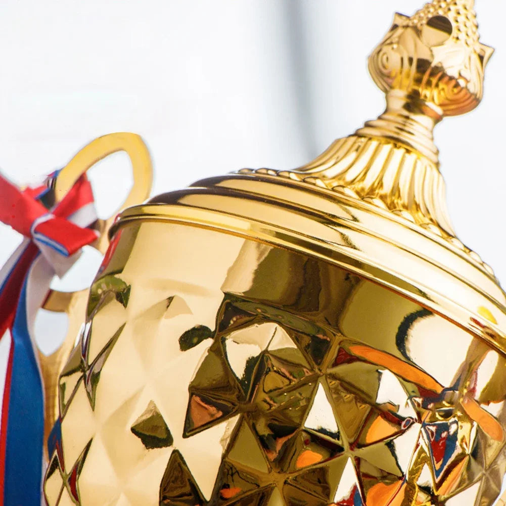 Gold Trophy Cup Height 33cm Football Trophy Metal Sports Trophy Winner Trophies Award Trophy for Winner Kids and Adults