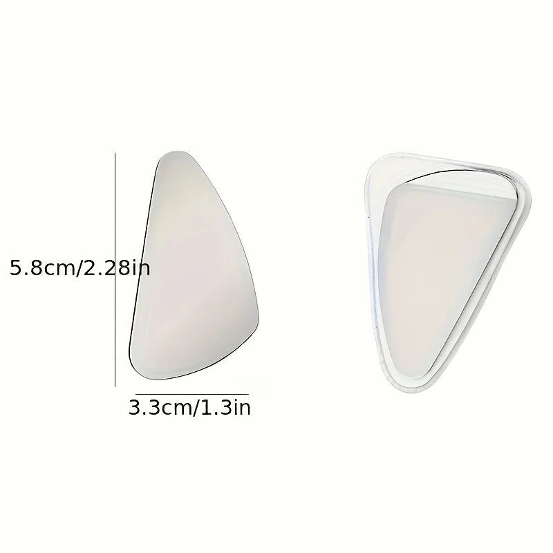 2pcs Stainless Steel Gua Sha Tool - Ultra-Thin Heart Shape with Triangle Edges for Face & Hand Massage, Relaxation & Muscle