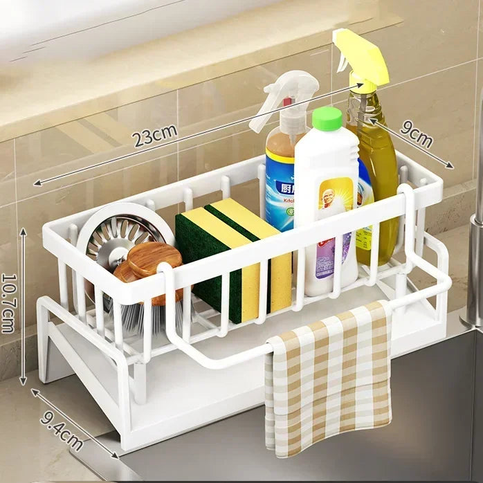 kitchen Organizer storage Multifunctional Sponge Rack Drainer Kitchen Shelf Sink Rag Dishwashing Detergent Dishcloth Organiser