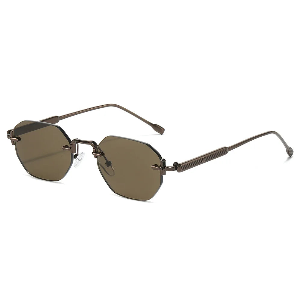 DDDLONG Retro Fashion Rimless Punk Y2k Sunglasses Women Men Sun Glasses Vintage UV400 Outdoor Shades D686