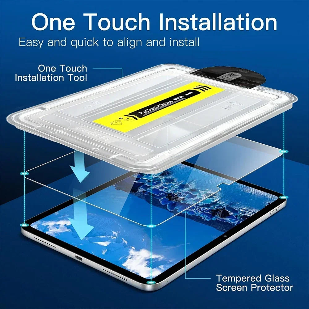 For IPad 11th A16 2025 Tempered Glass Screen Protector with Auto-alignment Installation Kit for IPad Air6 Air 11/13inch Films