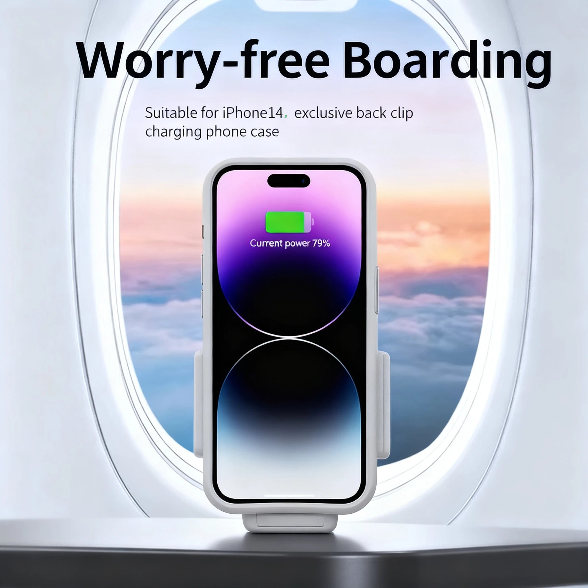 20000mAh Compatible Wireless Power Bank Suitable for IPhone 15 15Pro 15ProMax 15Plus Ultra-thin Portable Back Clip Battery Case