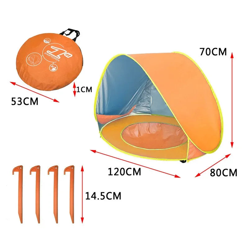 Outdoor Baby Beach Tent Pop Up Portable Shade Pool UV Protection Sun Shelter for Infant Child Water Play Toys House Tent Toys