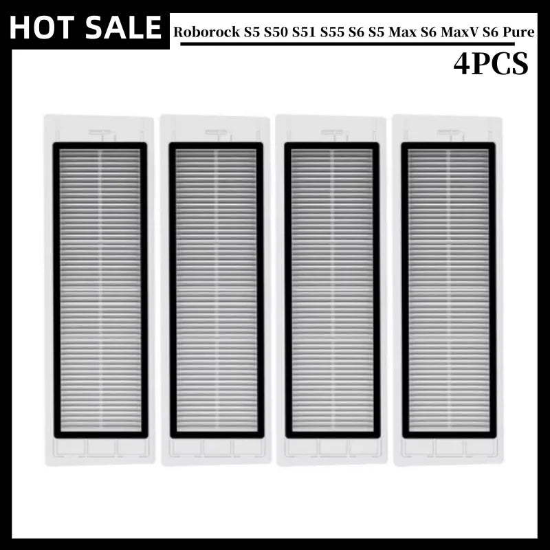 Hepa Filter Replacement for Xiaimi Roborock S5/S50/S51/S55/S6/S5 Max/S6 MaxV/S6 Pure - Washable Vacuum Sweeper Filter Spare Part