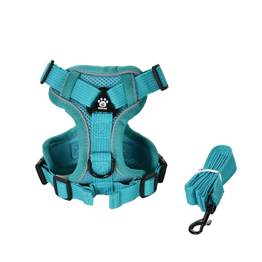 Pet Dog Leash For Small Medium Dogs Cats Hiking Reflective Puppy Adjustable Solid Harness Vest Set Chihuahua Bulldog Supplies