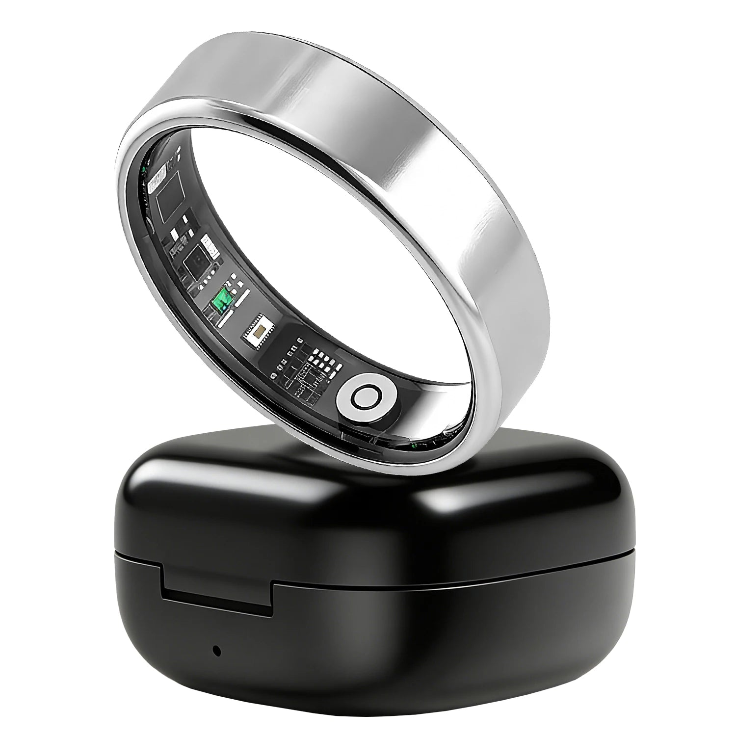Smart Ring Health Tracker Heart Rate Blood Oxygen Sleep Monitor IP67 Waterproof Magnetic Charging Fitness Tracker iOS Android