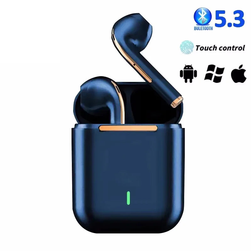 J18 Wireless Headset Bluetooth 5.3  Hifi In-ear Stereo Microphone Touch Waterproof TWS Noise Cancelling HD Gaming Headset 2025