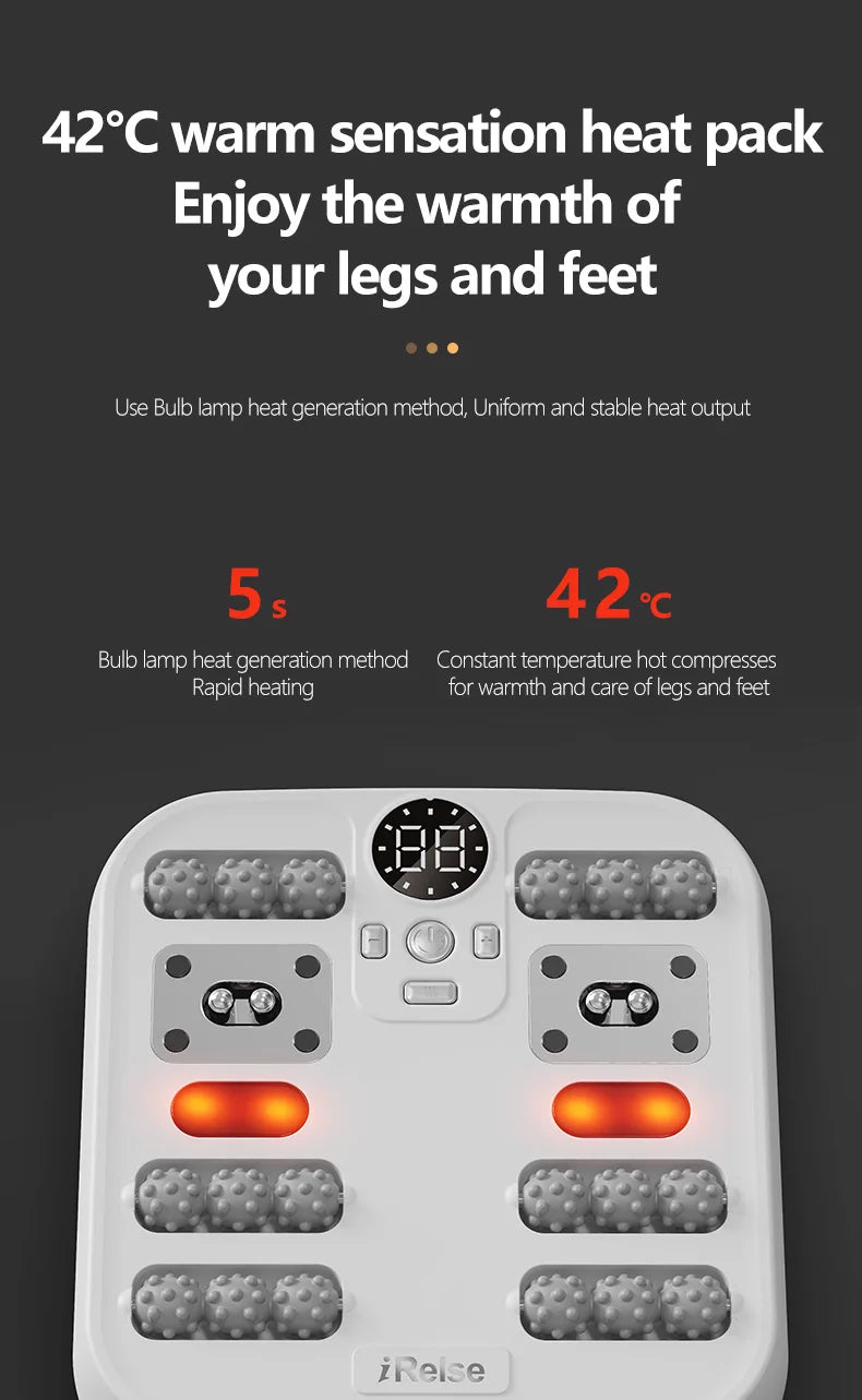 Foot Massager with Vibration Rotation Hot Compress Multifunctional Calf Leg Muscle Relaxation Fascia Massage Wireless Use Gift