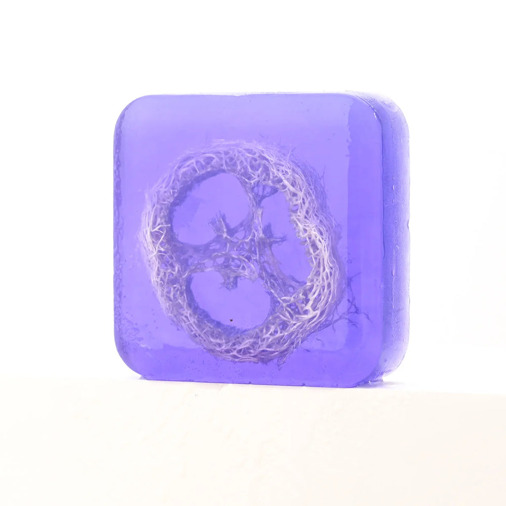 S+100g lavender luffa essential oil handmade soap, citric acid deep cleansing lotion, bath soap, whitening luffa soap