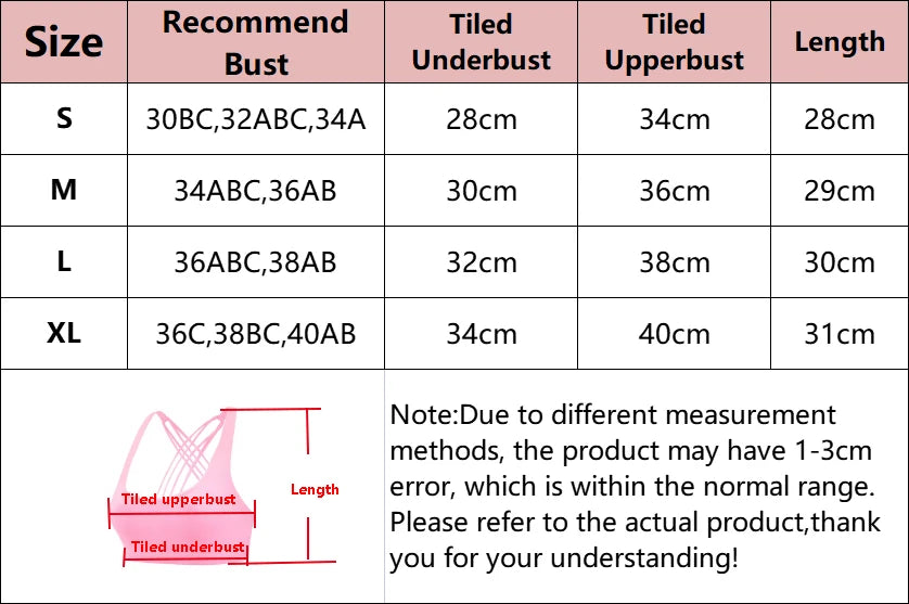 New Fitness Sports Bra for Women Push Up Cross Back Shockproof Running Gym Training Workout Yoga Underwear Crop Tops