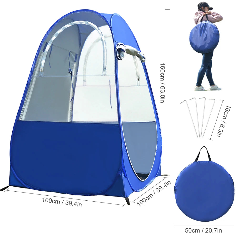 Portable Outdoor Fishing Tent UV-protection Tent Pop Up Single Tent Automatic Instant Tent Rain Shading Tent for Outdoor Camping