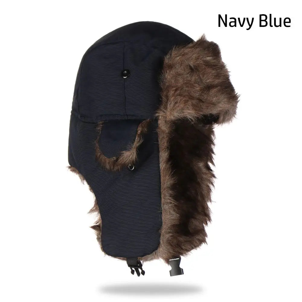 Men Women Trapper Bomber Hats Russian Ushanka Warm Winter Fur Earflap Ski Hat