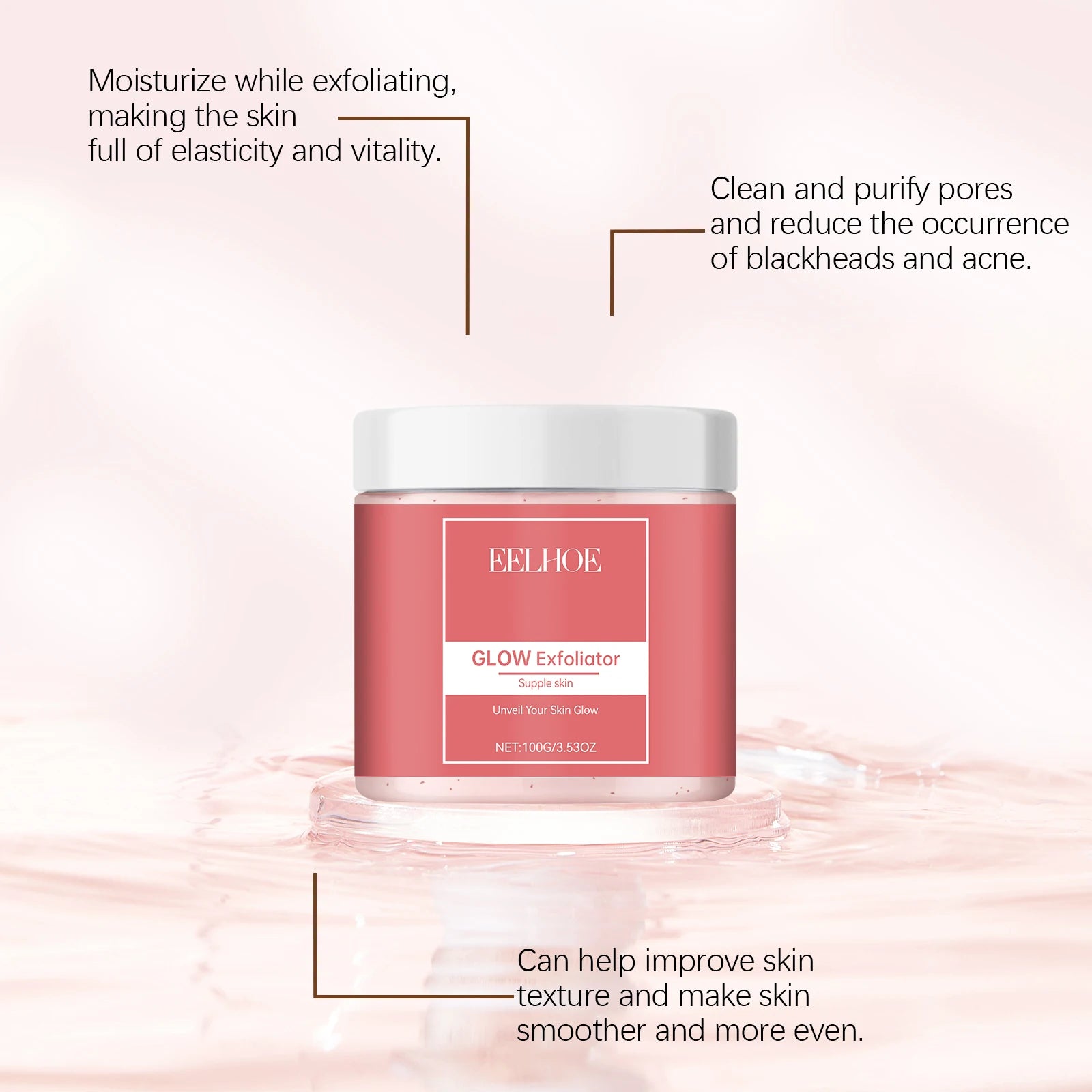 Facial Brightening Scrub - A Gentle Facial Scrub for Exfoliating, Cleansing, Leaving Skin Smooth and Restoring Its Radiance
