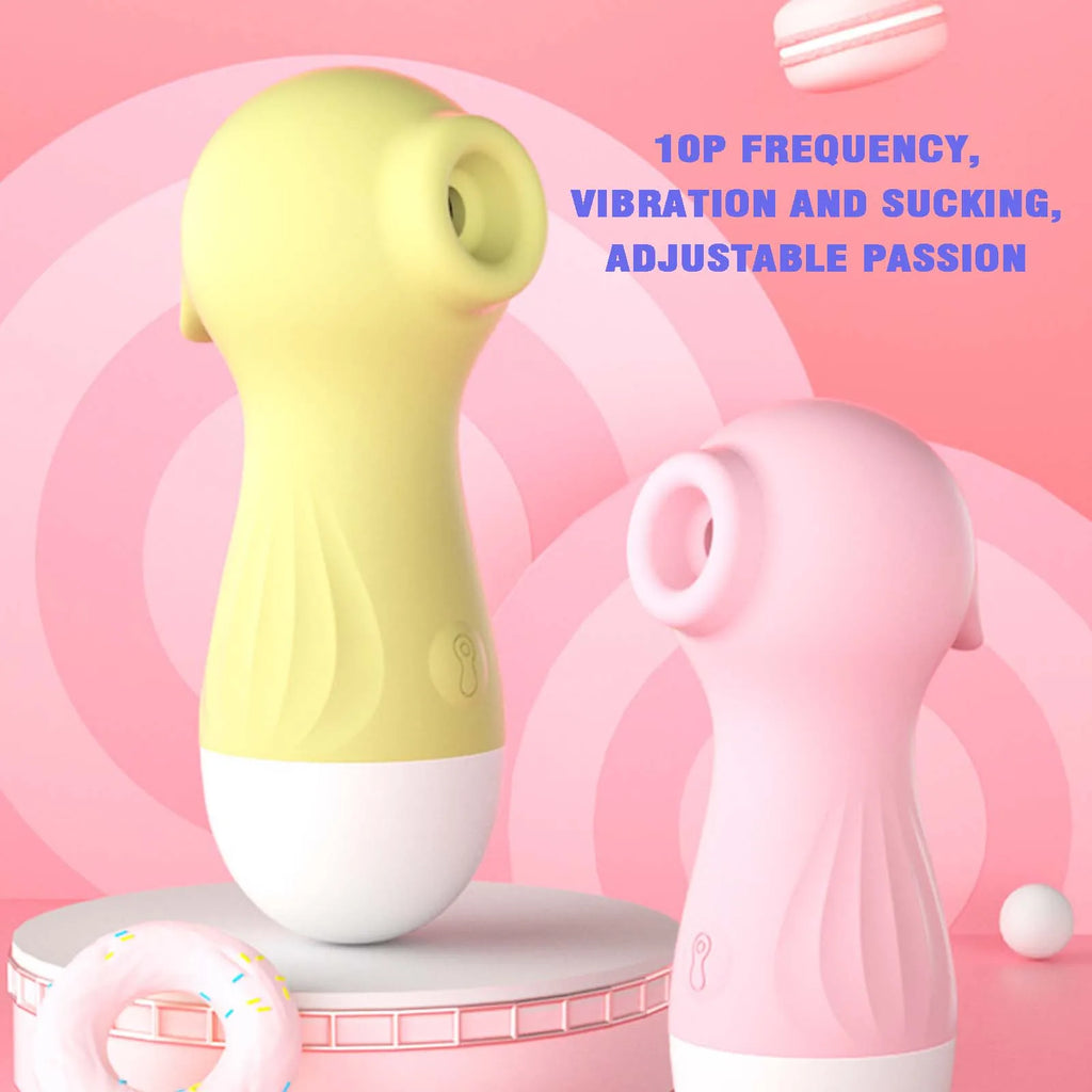 Convenient sucking device Vibrator USB Rechargeable 10 Frequency Modes Waterproof Design Discreet Low Noise Adult Toy for Women