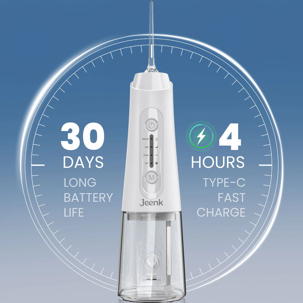 Water Dental Flosser IPX7 Waterproof Oral Picks Teeth Picks 5 Jets 4 Modes Portable Cordless JK-C3 Water Flosser Teeth Cleaner