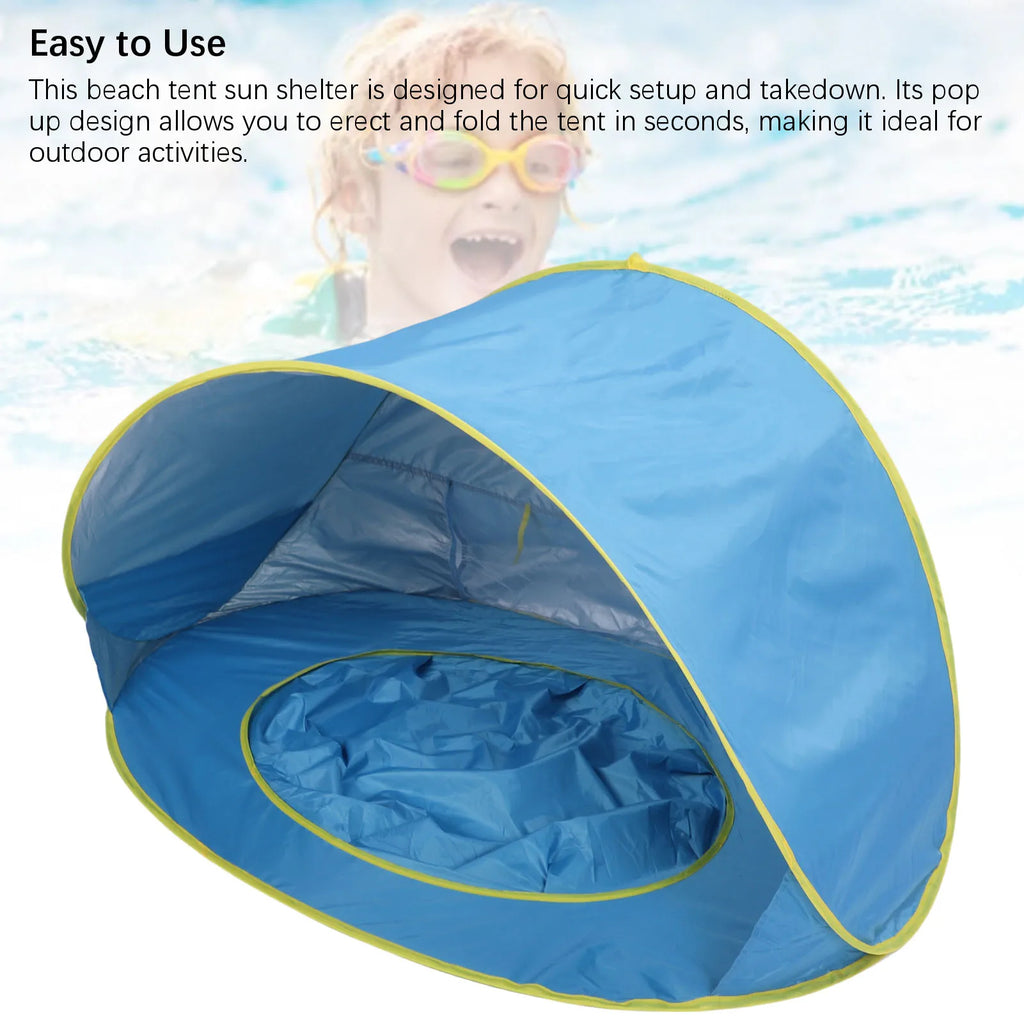 【New】Beach Tent Sun Shelter  Up Beach Tent Sun Proof Wind Proof Portable Baby Beach Tent with Pool Storage Bags for Outdoor