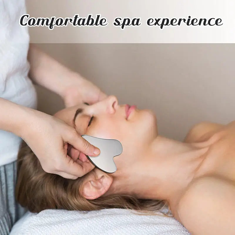 Gua Sha Board Guasha Massage For Face Stainless Steel Body Massager Facial Scraping Plate Guasha Scraper For Neck Back