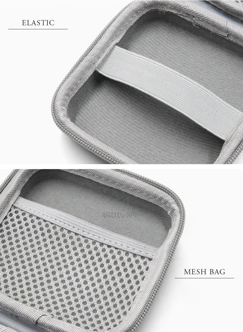 Shockproof Electronics Organizer Case for Power Adapter Cable Storage Bag Bluetooth Earphone Case Travel Small Tech Gadget Pouch