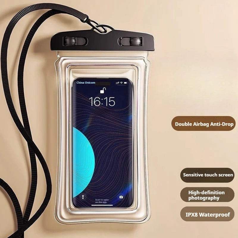 Airbag Waterproof Mobile Phone Bag Diving Protective Cover Waterproof Item Bag Anti-lost Bag for Beach Cruise Spring Water Park