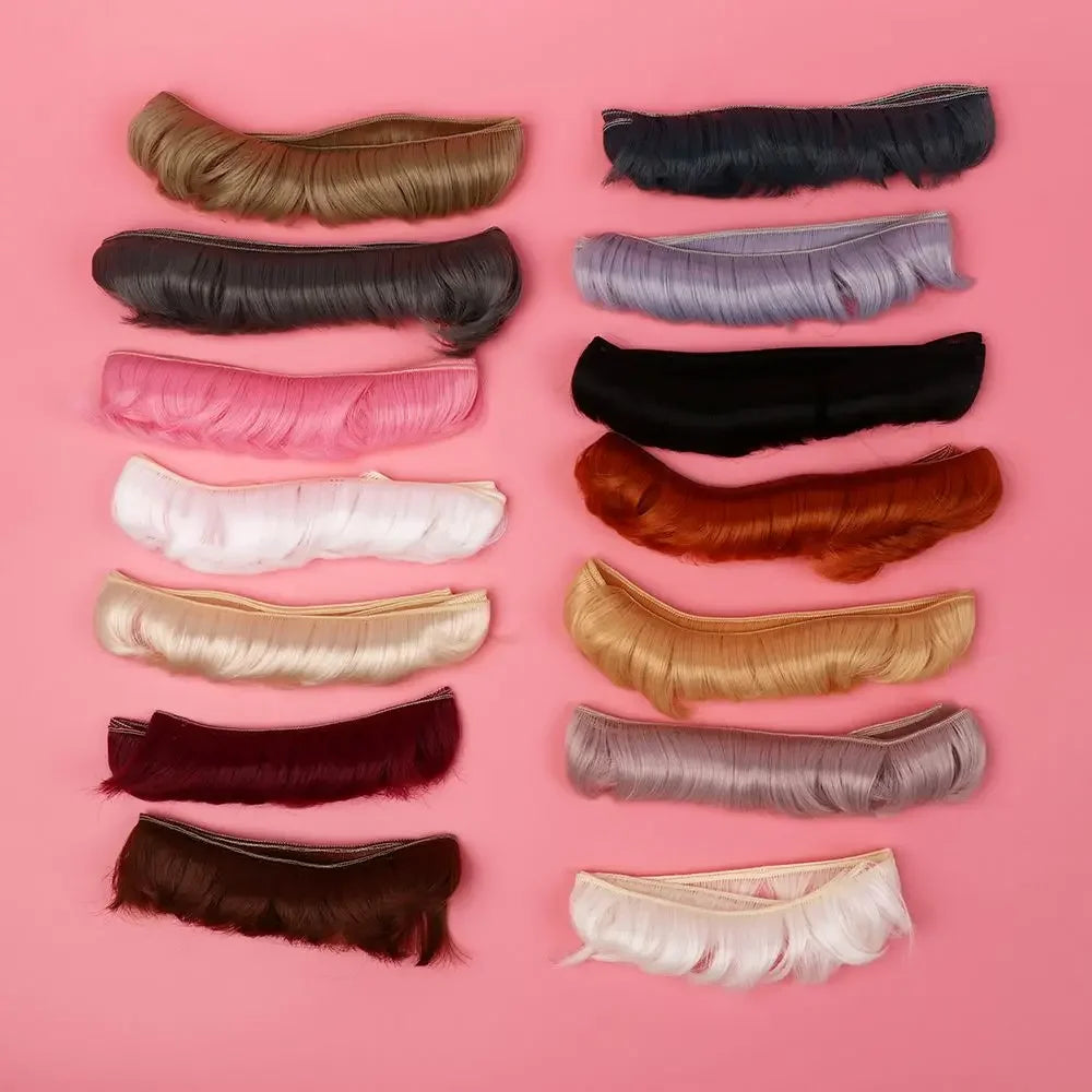 5CM Wigs 1/6 1/4 1/3 Mini Tresses Short Curly Wigs Toy Toupee Doll Fringe Hair Wigs Dolls Accessories Kids Gifts Accessories