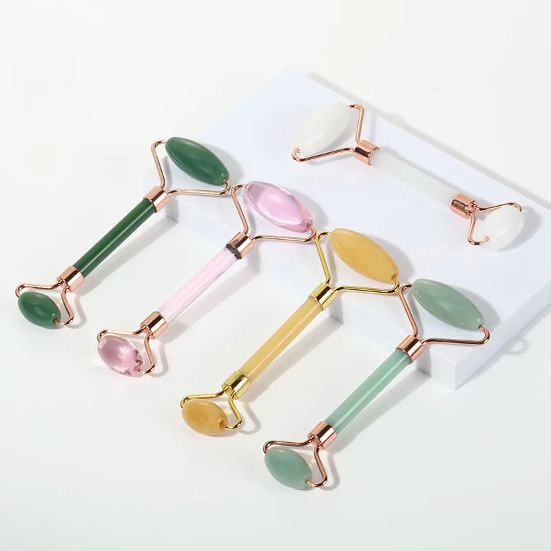 Jade Roller for Facial Roller Massager Skin Care Tool, Gua Sha Facial Tools for Face, Neck, Eyes, Reduce Puffiness of The Skin